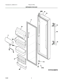 03 - Refrigerator Door parts for Electrolux Refrigerator FPSC2277RFB from AppliancePartsPros.com