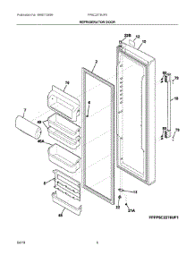 03 - Refrigerator Door parts for Electrolux Refrigerator FPSC2278UF5 from AppliancePartsPros.com