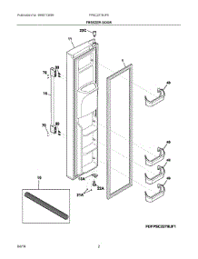 02 - Freezer Door parts for Electrolux Refrigerator FPSC2278UF5 from AppliancePartsPros.com