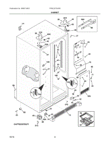 04 - Cabinet parts for Electrolux Refrigerator FPSC2278UF6 from AppliancePartsPros.com