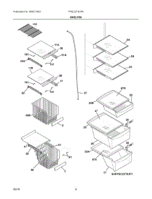 05 - Shelves parts for Electrolux Refrigerator FPSC2278UF6 from AppliancePartsPros.com