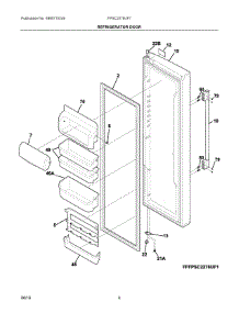 03 - Refrigerator Door parts for Electrolux Refrigerator FPSC2278UF7 from AppliancePartsPros.com
