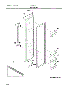 02 - Freezer Door parts for Electrolux Refrigerator FPSC2278UF7 from AppliancePartsPros.com