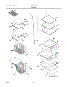 05 - Shelves parts for Electrolux Refrigerator FPSC2278UF8 from AppliancePartsPros.com