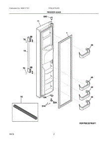 02 - Freezer Door parts for Electrolux Refrigerator FPSC2278UF8 from AppliancePartsPros.com