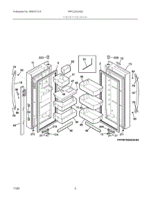 03 - Fresh Food Door parts for Electrolux Refrigerator FRFC2323AS2 from AppliancePartsPros.com