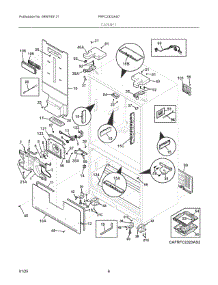 04 - Cabinet parts for Electrolux Refrigerator FRFC2323AS7 from AppliancePartsPros.com