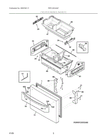 02 - Freezer Drawer, Baskets parts for Electrolux Refrigerator FRFC2323AS7 from AppliancePartsPros.com