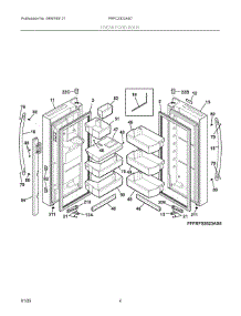 03 - Fresh Food Door parts for Electrolux Refrigerator FRFC2323AS7 from AppliancePartsPros.com