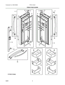 03 - Fresh Food Doors parts for Electrolux Refrigerator FRFG1723AV from AppliancePartsPros.com