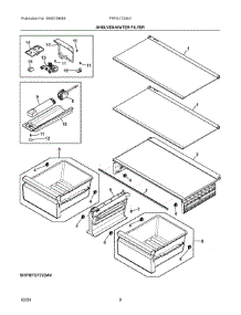 05 - Shelves / Water Filter parts for Electrolux Refrigerator FRFG1723AV from AppliancePartsPros.com