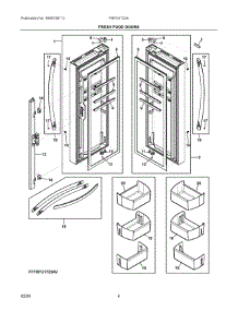 03 - Fresh Food Doors parts for Electrolux Refrigerator FRFG1723AV02 from AppliancePartsPros.com