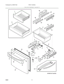 02 - Freezer Drawer, Baskets parts for Electrolux Refrigerator FRFG1723AV04 from AppliancePartsPros.com