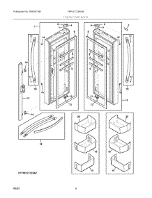 03 - Fresh Food Door parts for Electrolux Refrigerator FRFG1723AV04 from AppliancePartsPros.com