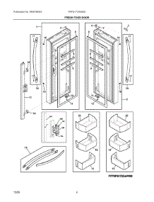03 - Fresh Food Door parts for Electrolux Refrigerator FRFG1723AW00 from AppliancePartsPros.com