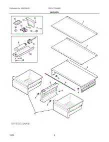 05 - Shelves parts for Electrolux Refrigerator FRFG1723AW00 from AppliancePartsPros.com