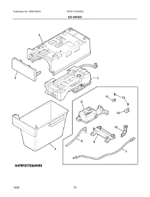 07 - Ice Maker parts for Electrolux Refrigerator FRFG1723AW00 from AppliancePartsPros.com