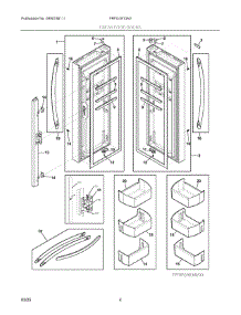 03 - Fresh Food Doors parts for Electrolux Refrigerator FRFG1813AV from AppliancePartsPros.com