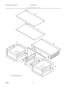 05 - Shelves / Water Filter parts for Electrolux Refrigerator FRFG1813AV from AppliancePartsPros.com
