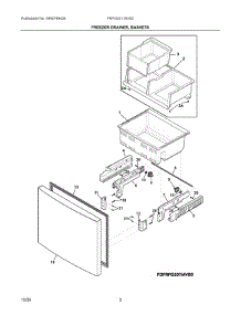 02 - Freezer Drawer, Baskets parts for Electrolux Refrigerator FRFG2011AV00 from AppliancePartsPros.com