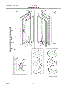 03 - Fresh Food Door parts for Electrolux Refrigerator FRFG2011AV00 from AppliancePartsPros.com