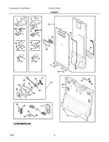 04 - Cabinet parts for Electrolux Refrigerator FRFG2011AV00 from AppliancePartsPros.com