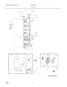 04 - Cabinet parts for Electrolux Refrigerator FRFG2033AV from AppliancePartsPros.com
