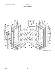 03 - Fresh Food Door parts for Electrolux Refrigerator FRFG232LAF0 from AppliancePartsPros.com