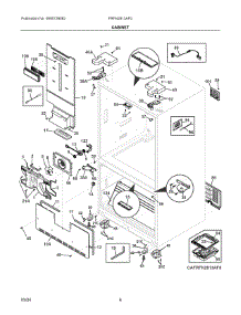 04 - Cabinet parts for Electrolux Refrigerator FRFN2813AF0 from AppliancePartsPros.com