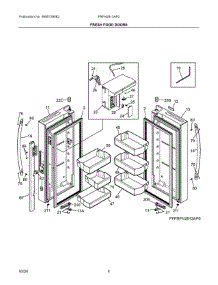 03 - Fresh Food Doors parts for Electrolux Refrigerator FRFN2813AF0 from AppliancePartsPros.com