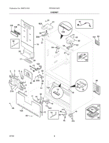 04 - Cabinet parts for Electrolux Refrigerator FRFN2813AF2 from AppliancePartsPros.com