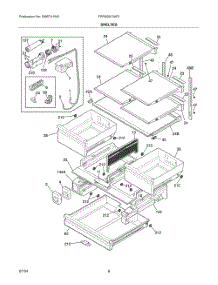 05 - Shelves parts for Electrolux Refrigerator FRFN2813AF2 from AppliancePartsPros.com