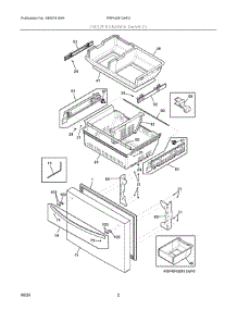 02 - Freezer Drawer, Baskets parts for Electrolux Refrigerator FRFN2813AF3 from AppliancePartsPros.com