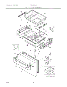 02 - Freezer Drawer, Baskets parts for Electrolux Refrigerator FRFN2813AF4 from AppliancePartsPros.com