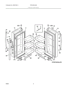 03 - Fresh Food Door parts for Electrolux Refrigerator FRFN2823AS5 from AppliancePartsPros.com