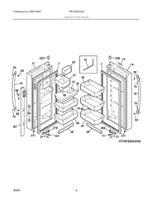 03 - Fresh Food Door parts for Electrolux Refrigerator FRFS2823AD6 from AppliancePartsPros.com