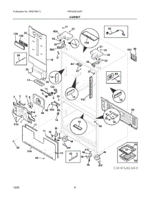 04 - Cabinet parts for Electrolux Refrigerator FRFS2823AF0 from AppliancePartsPros.com
