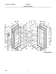 Fresh Food Door parts for Electrolux Refrigerator FRFS2823AS3 from AppliancePartsPros.com