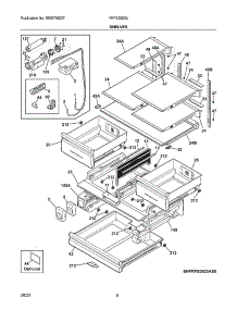 Shelves parts for Electrolux Refrigerator FRFS2823AS4 from AppliancePartsPros.com
