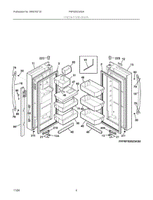 03 - Fresh Food Door parts for Electrolux Refrigerator FRFS2823ASA from AppliancePartsPros.com