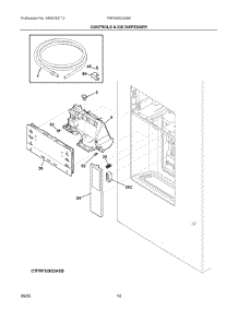 07 - Controls & Ice Dispenser parts for Electrolux Refrigerator FRFS2823ASB from AppliancePartsPros.com