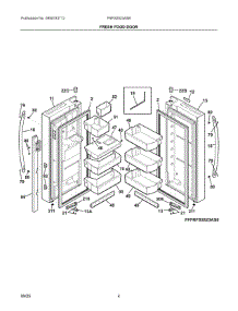 03 - Fresh Food Door parts for Electrolux Refrigerator FRFS2823ASB from AppliancePartsPros.com