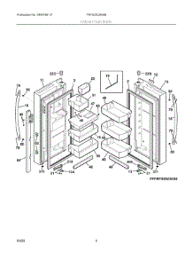 03 - Fresh Food Door parts for Electrolux Refrigerator FRFS2823AWB from AppliancePartsPros.com