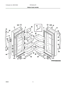 03 - Fresh Food Doors parts for Electrolux Refrigerator FRFS282LAF0 from AppliancePartsPros.com