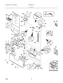 04 - Cabinet parts for Electrolux Refrigerator FRFS282LAF1 from AppliancePartsPros.com