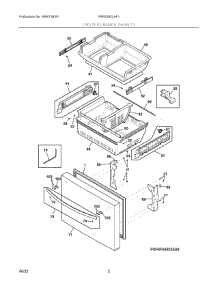 02 - Freezer Drawer, Baskets parts for Electrolux Refrigerator FRFS282LAF1 from AppliancePartsPros.com