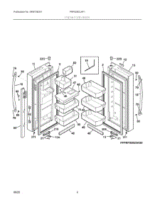 03 - Fresh Food Door parts for Electrolux Refrigerator FRFS282LAF1 from AppliancePartsPros.com