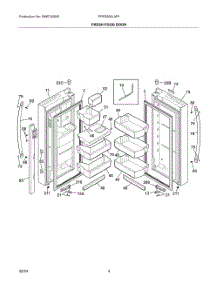 03 - Fresh Food Door parts for Electrolux Refrigerator FRFS282LAF5 from AppliancePartsPros.com