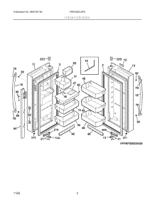 03 - Fresh Food Door parts for Electrolux Refrigerator FRFS282LAF9 from AppliancePartsPros.com