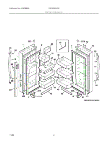 03 - Fresh Food Door parts for Electrolux Refrigerator FRFS282LAFB from AppliancePartsPros.com